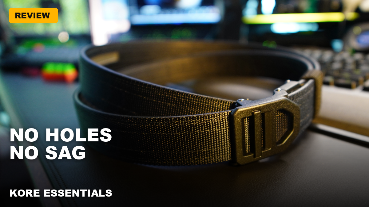 Kore Essentials X5 Tactical Gun Belt – A nylon EDC belt that adjusts down to the quarter inch!